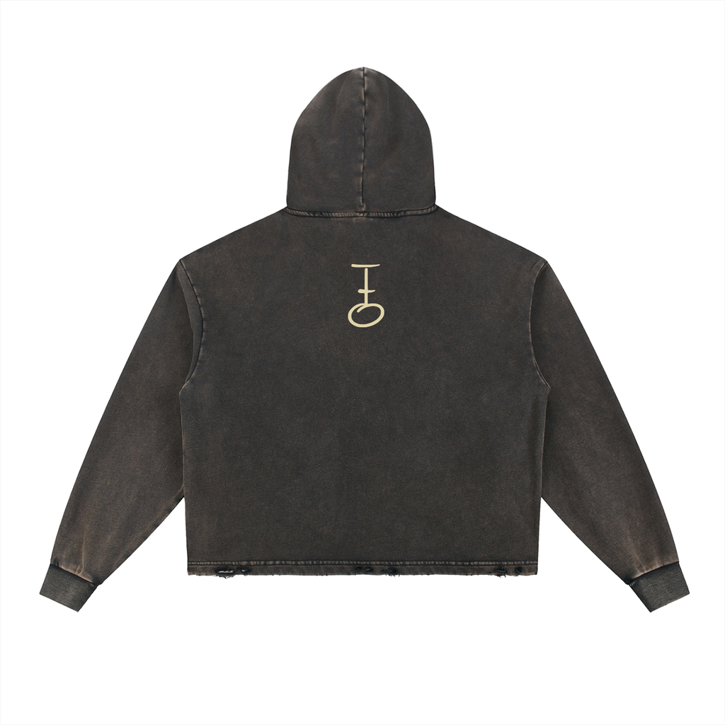 In His Hands Frayed Hem Hoodie (Unisex)