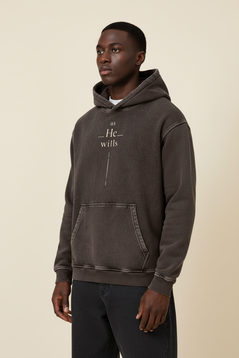 As He Wills Snow Hoodie (Oversized / Unisex)
