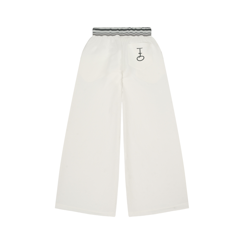 Daily Striped Waist Pants (Wide-Leg / Unisex)