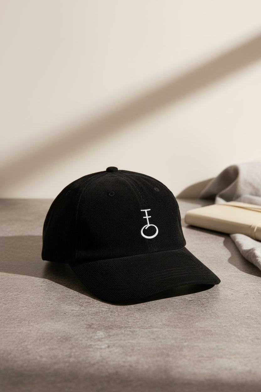 Embroided Insignia Corduroy Baseball Cap (Unisex)