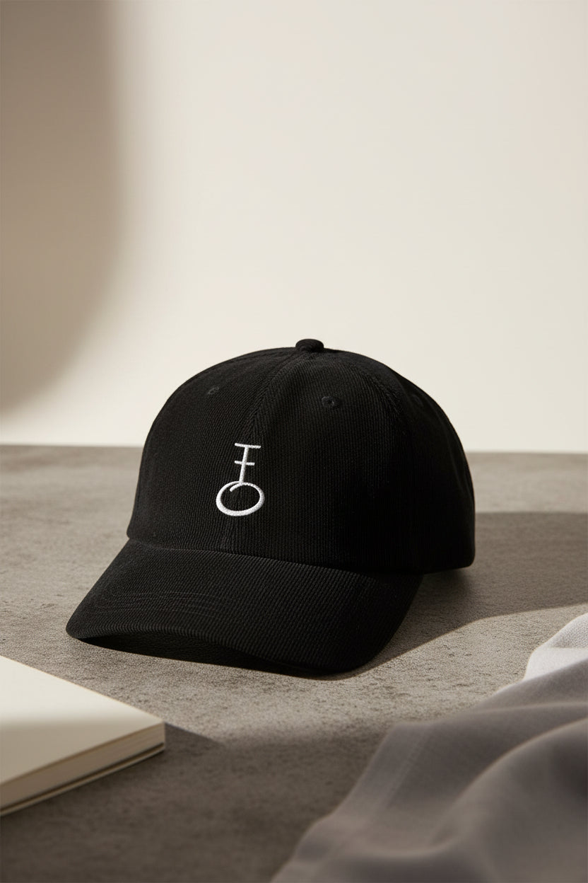 Embroided Insignia Corduroy Baseball Cap (Unisex)