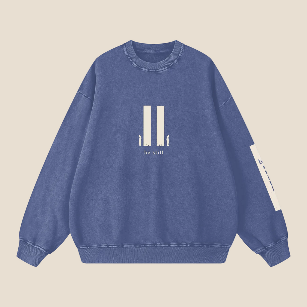 Be Still Snow Sweatshirt (Oversized / Unisex)
