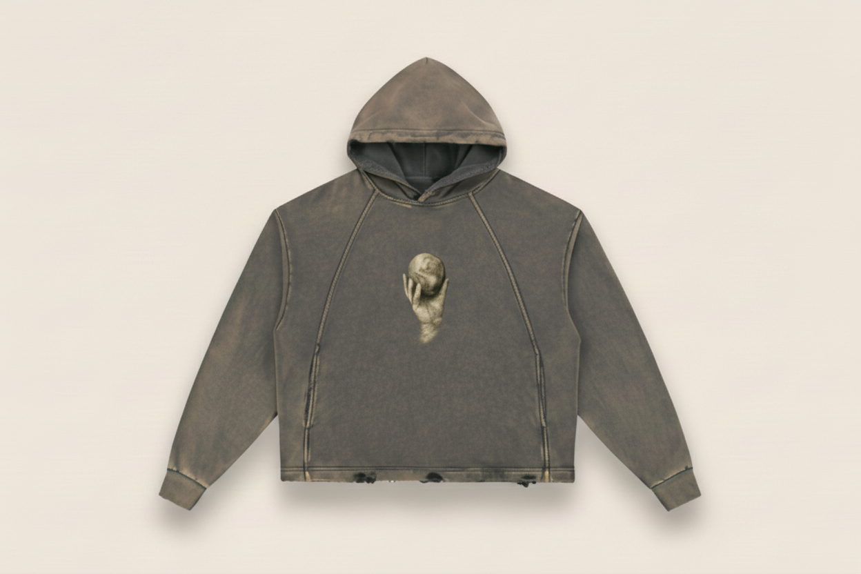 In His Hands Frayed Hem Hoodie (Unisex)