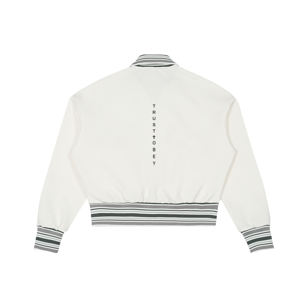 Daily Striped Rib Collar Zip Jacket (Unisex)