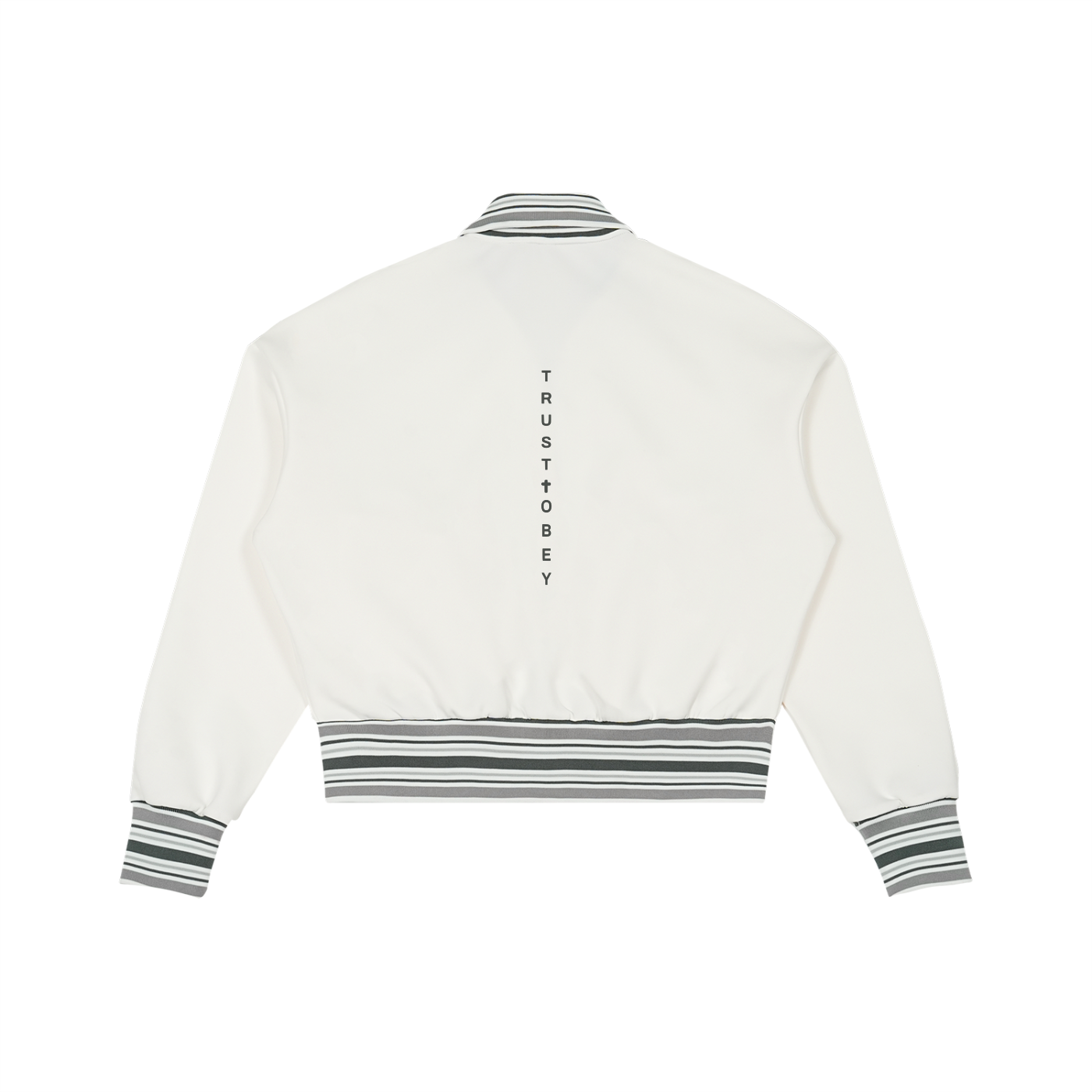 Daily Striped Rib Collar Zip Jacket (Unisex)