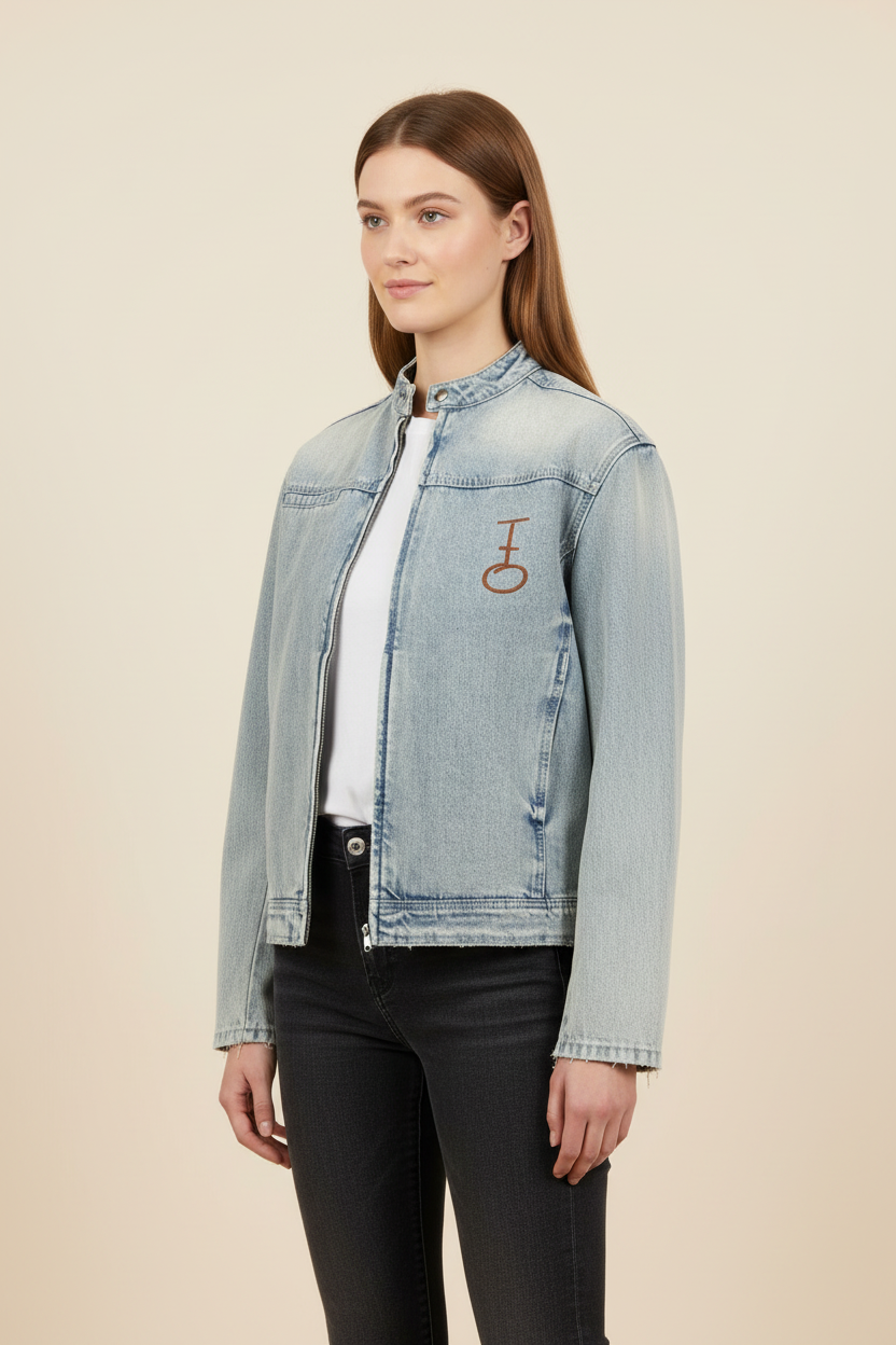 As He Wills Vintage Wash Zip Denim Jacket (Oversized / Unisex)