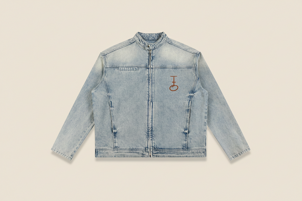 As He Wills Vintage Wash Zip Denim Jacket (Oversized / Unisex)