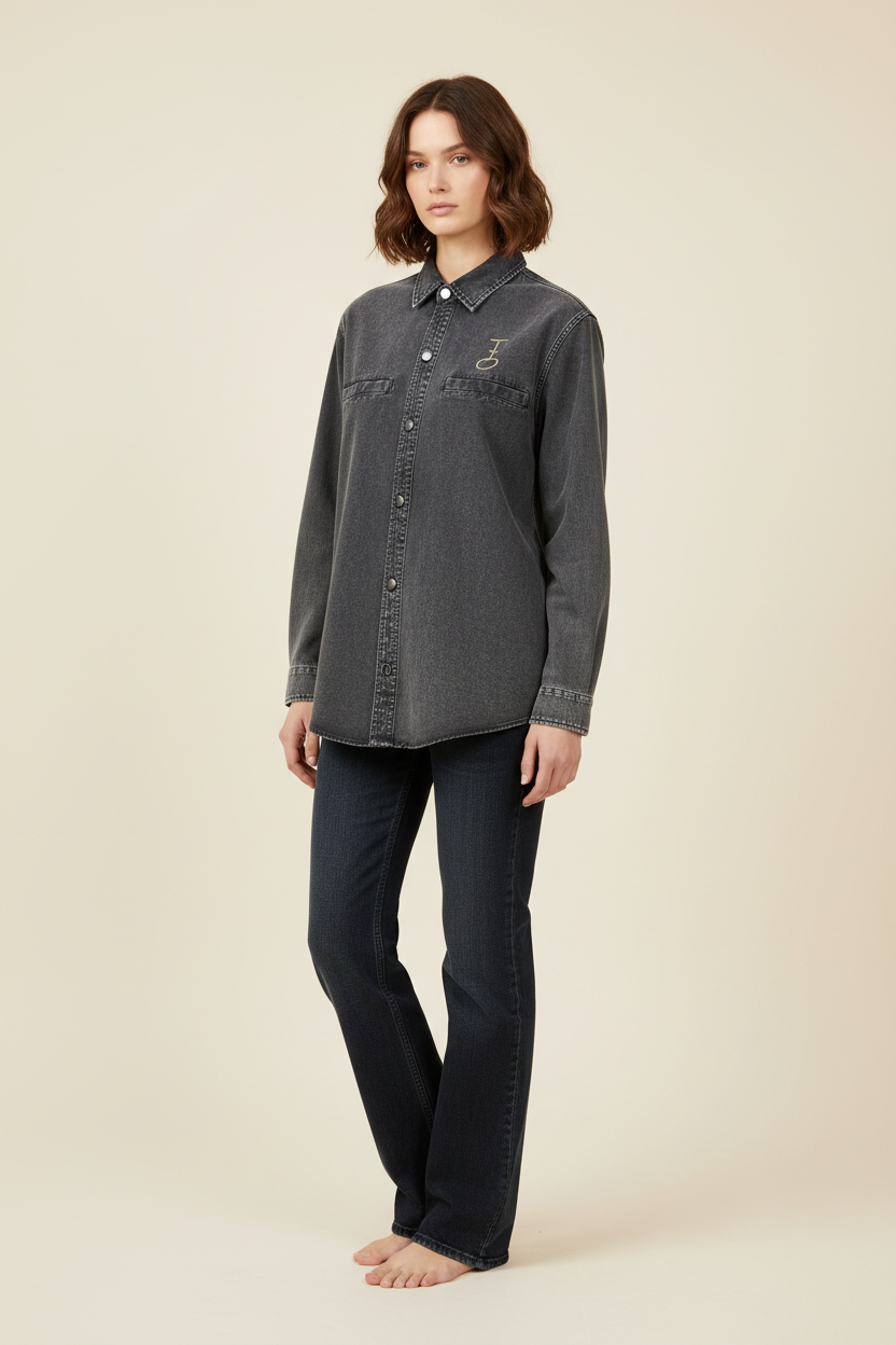 In His Hands Denim Shirt (Heavyweight / Unisex)