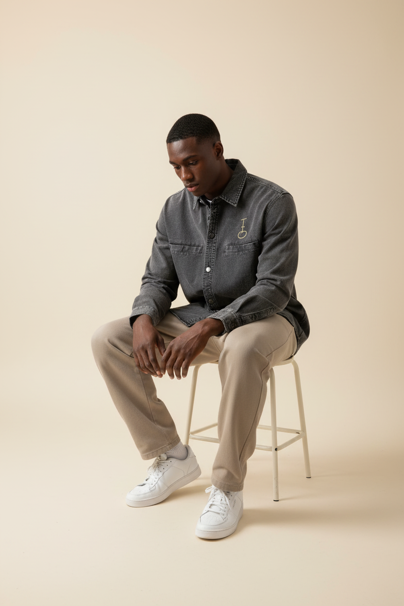 In His Hands Denim Shirt (Heavyweight / Unisex)