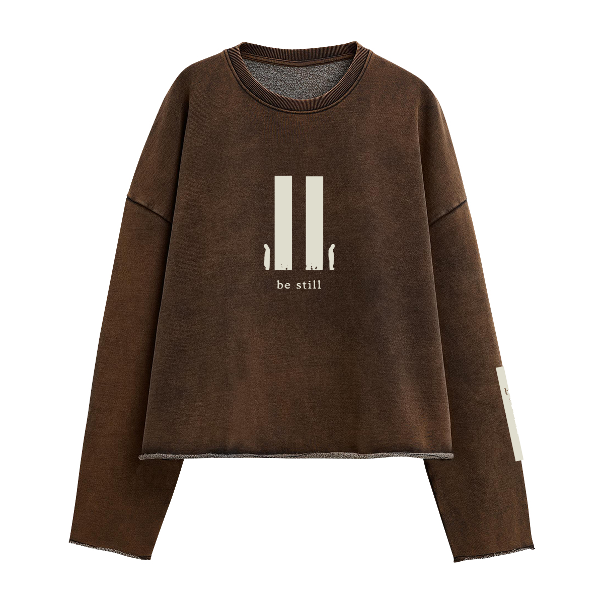 Be Still Cropped Priesthood Sweatshirt (Heavyweight / Unisex)