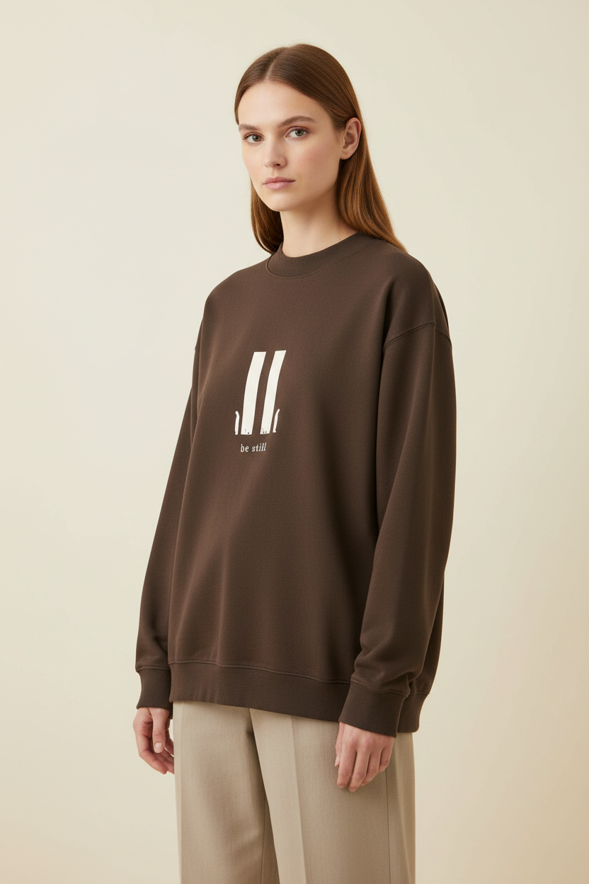 Be Still Drop Shoulder Crewneck Sweatshirt (Unisex)