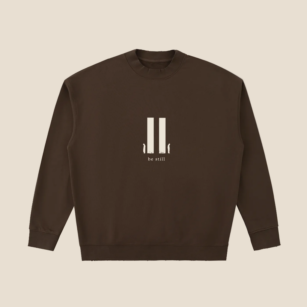 Be Still Drop Shoulder Crewneck Sweatshirt (Unisex)