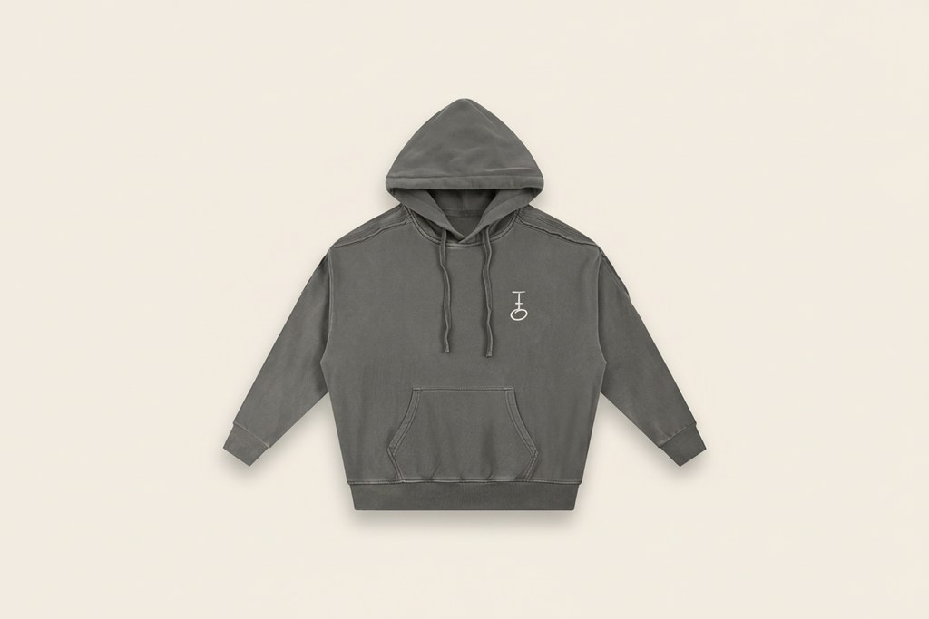 Be Still Snow Tape Raw Edge Hoodie (Oversized / Unisex)