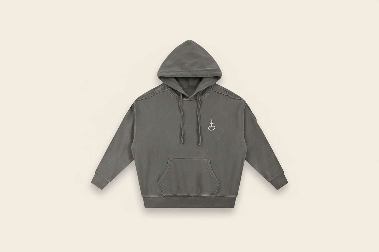 Be Still Snow Tape Raw Edge Hoodie (Oversized / Unisex)