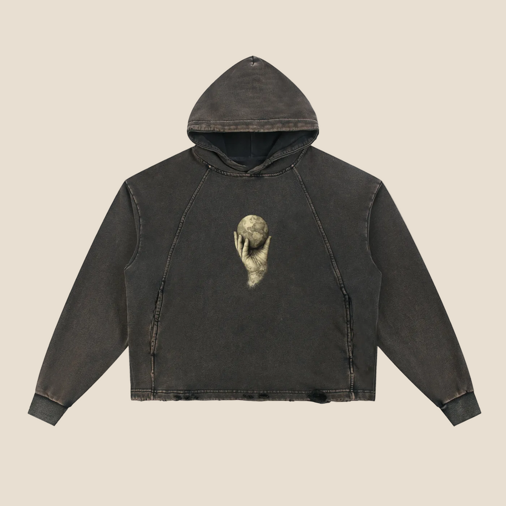 In His Hands Frayed Hem Hoodie (Unisex)