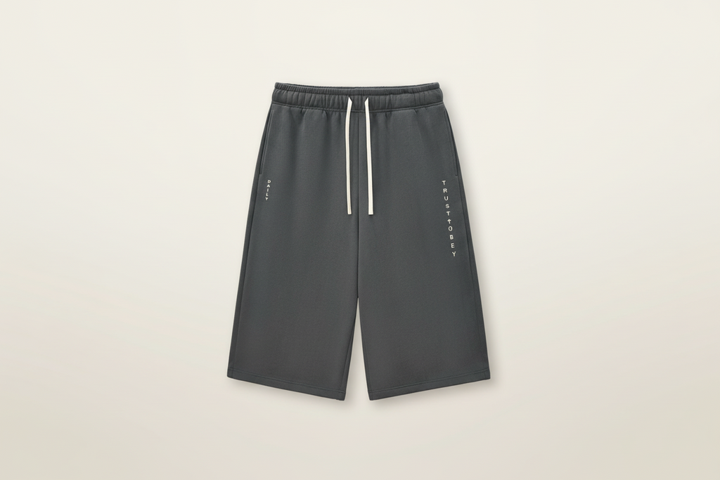 Daily Relaxed Drawstring Three Quarter Sweatpants (Unisex)