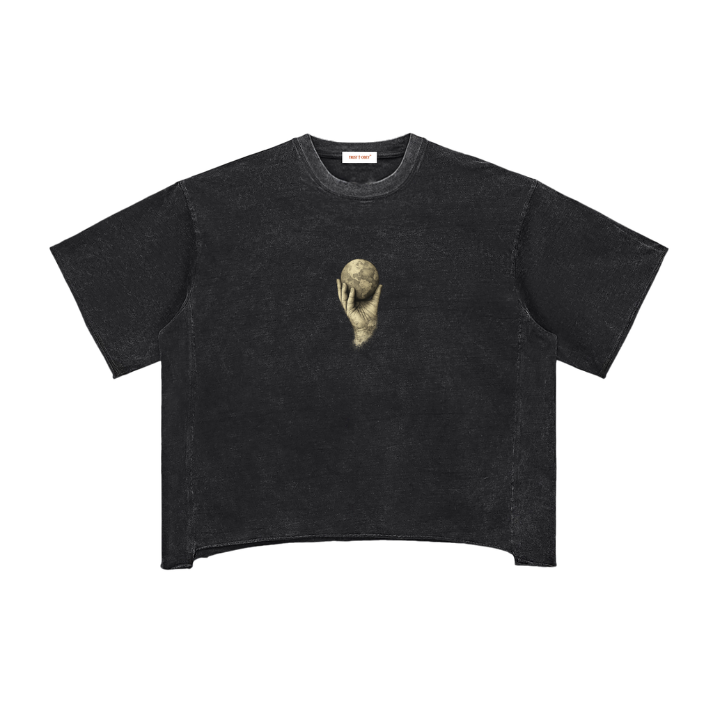 In His Hands Raw Edge Snow Tee (Boxy Fit / Unisex)