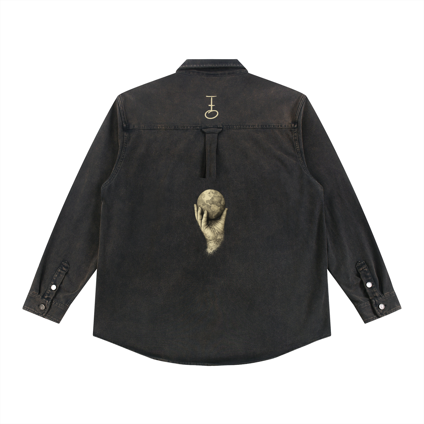 In His Hands Denim Shirt (Heavyweight / Unisex)