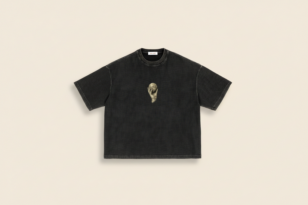 In His Hands Textured Waffle Tee (Boxy Fit / Unisex)