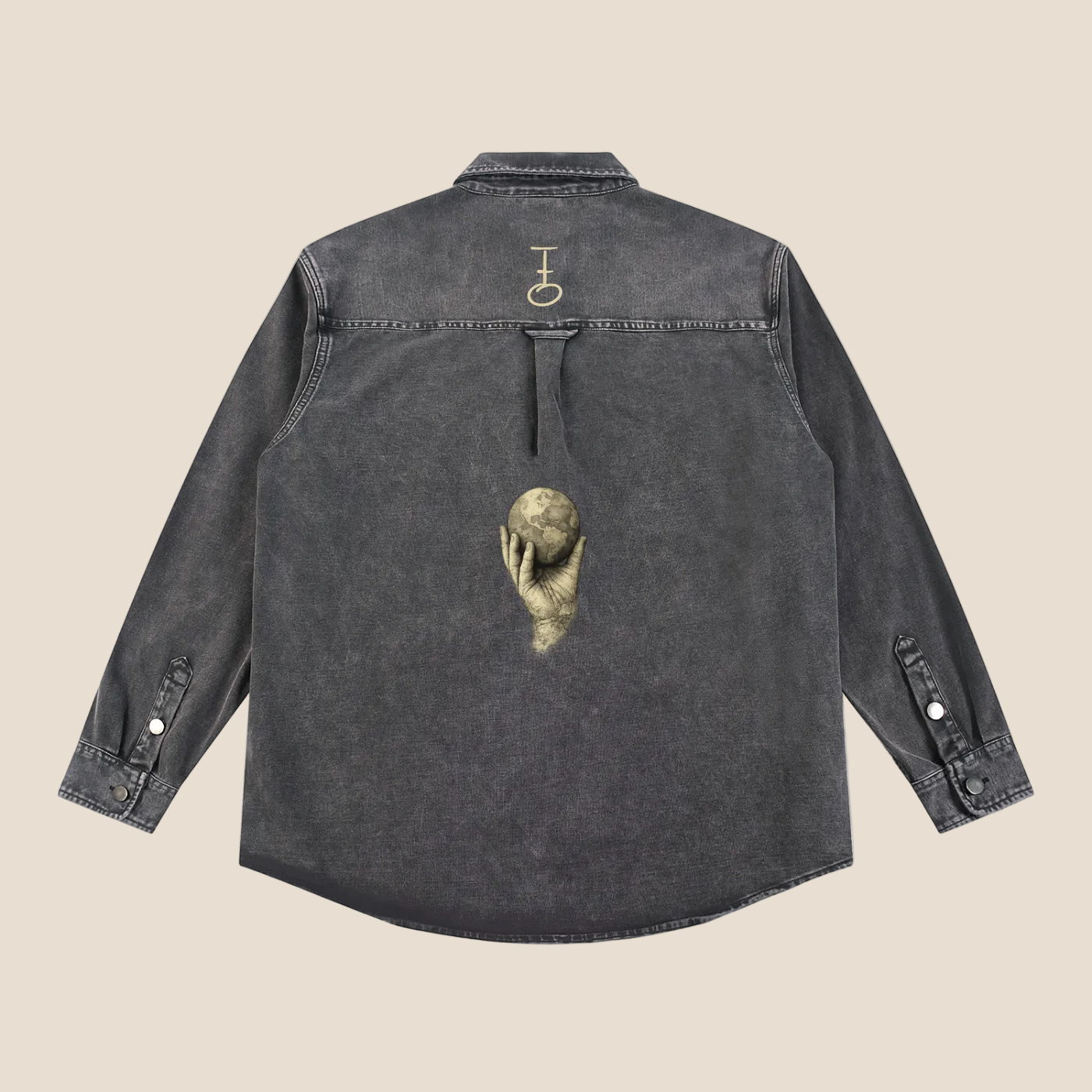 In His Hands Denim Shirt (Heavyweight / Unisex)