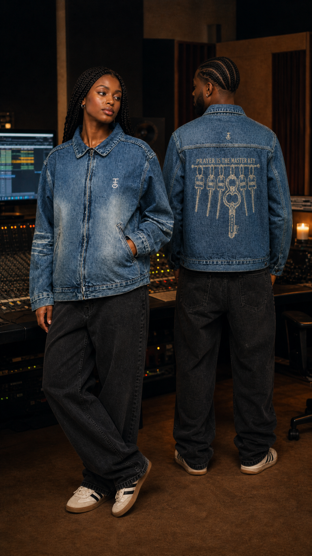 Master Key Vintage Wash Denim Jacket (Unisex)