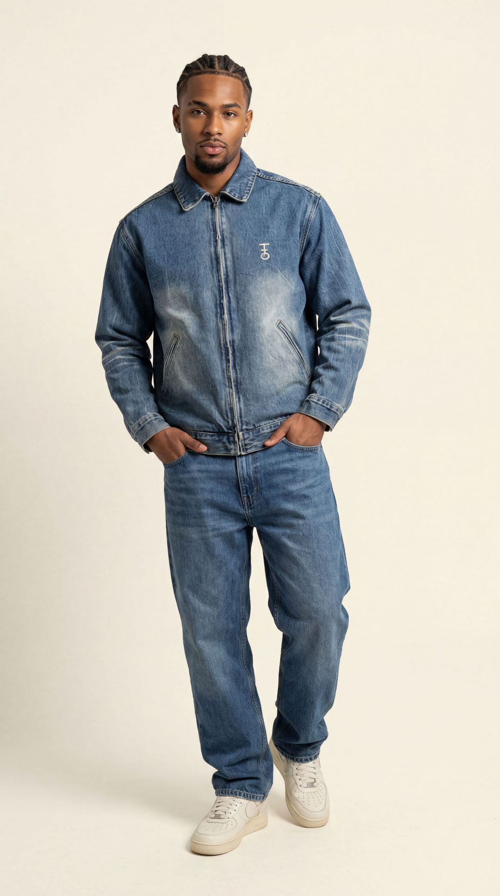 Master Key Vintage Wash Denim Jacket (Unisex)