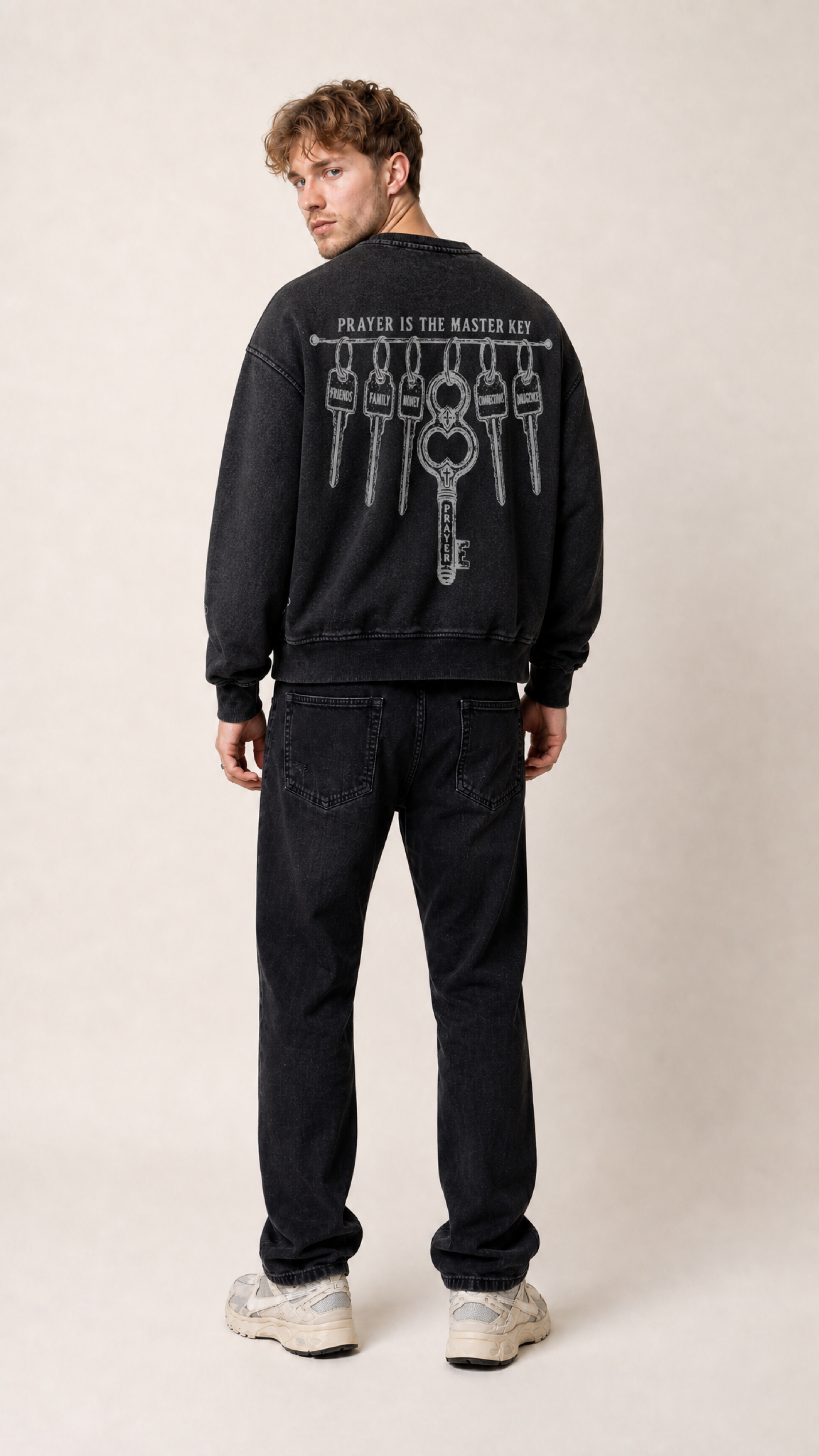 Master Key Heavyweight Oversized Sweatshirt (Embroidered Insignia / Unisex)