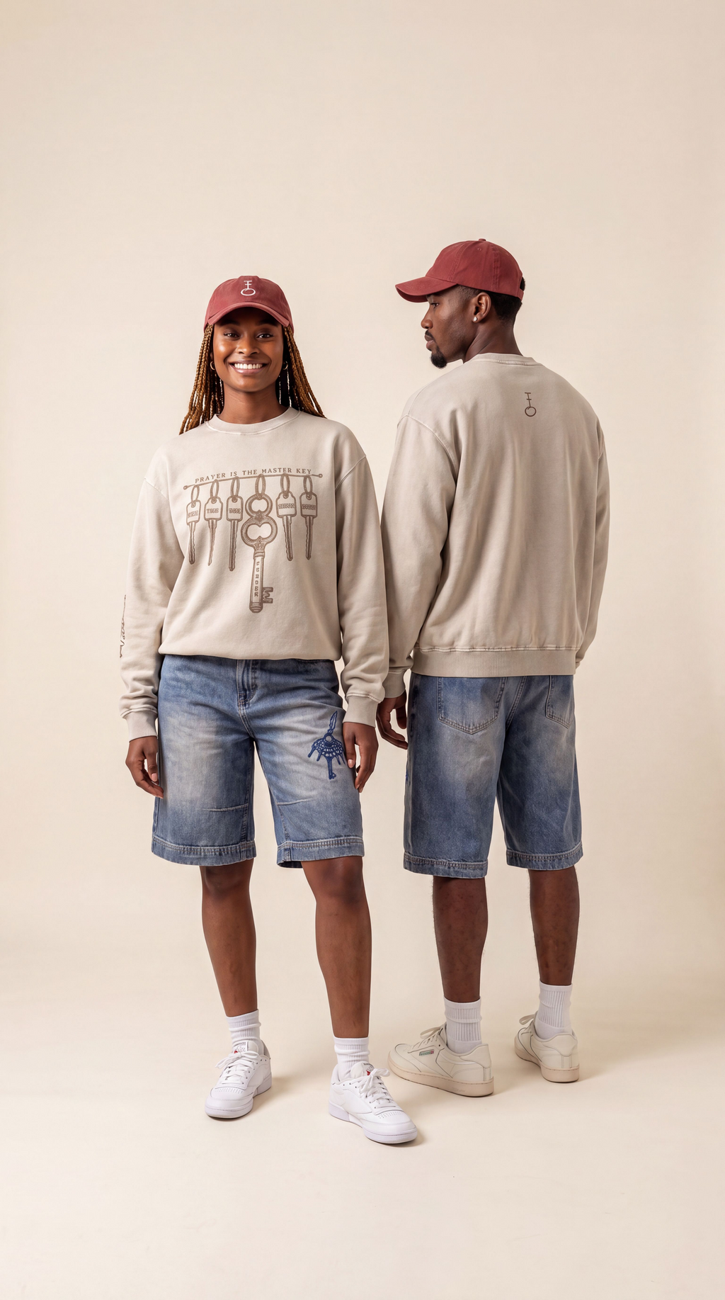 Master Key Snow Washed Oversized Sweatshirt (Unisex)