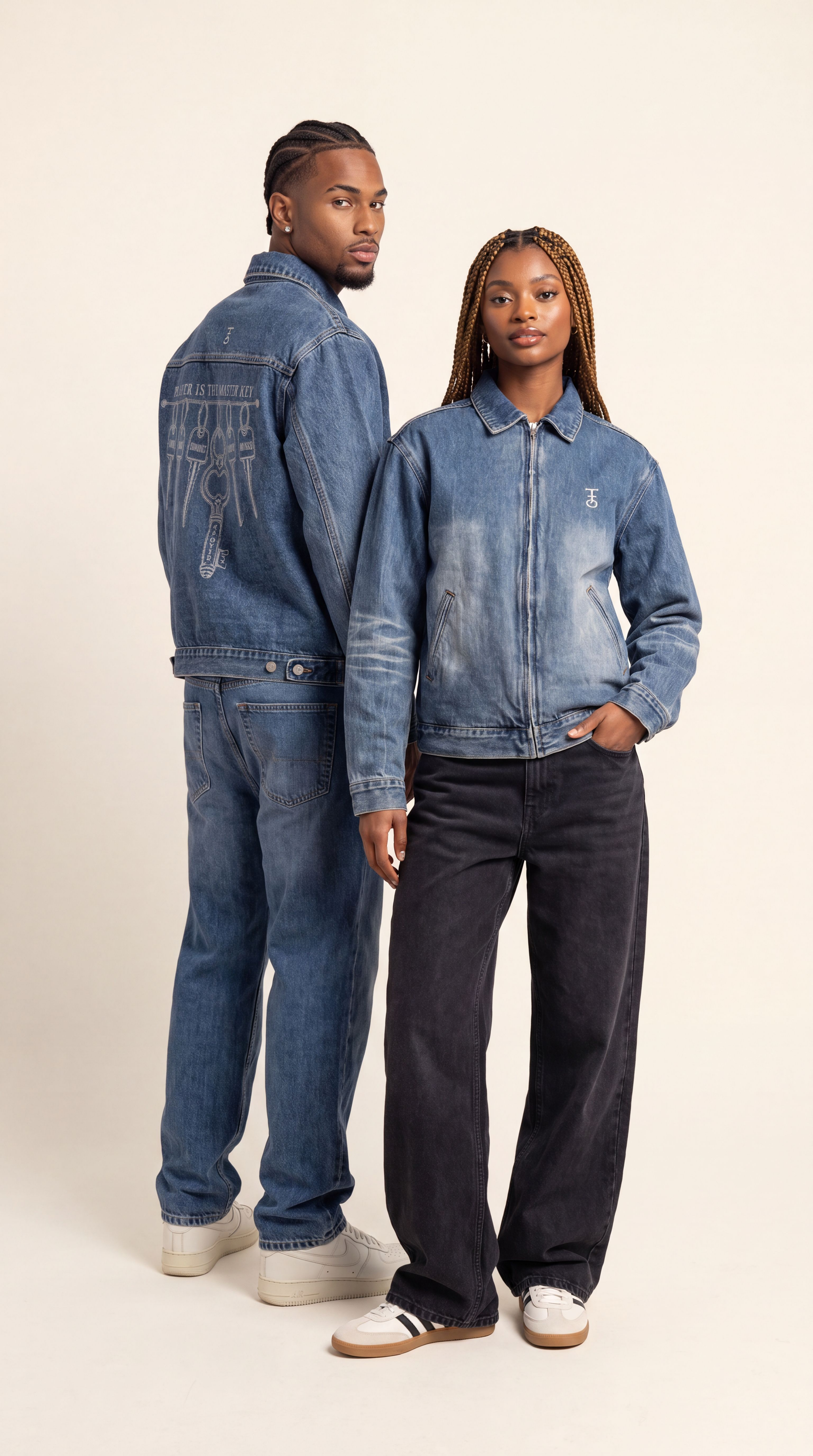 Master Key Vintage Wash Denim Jacket (Unisex)