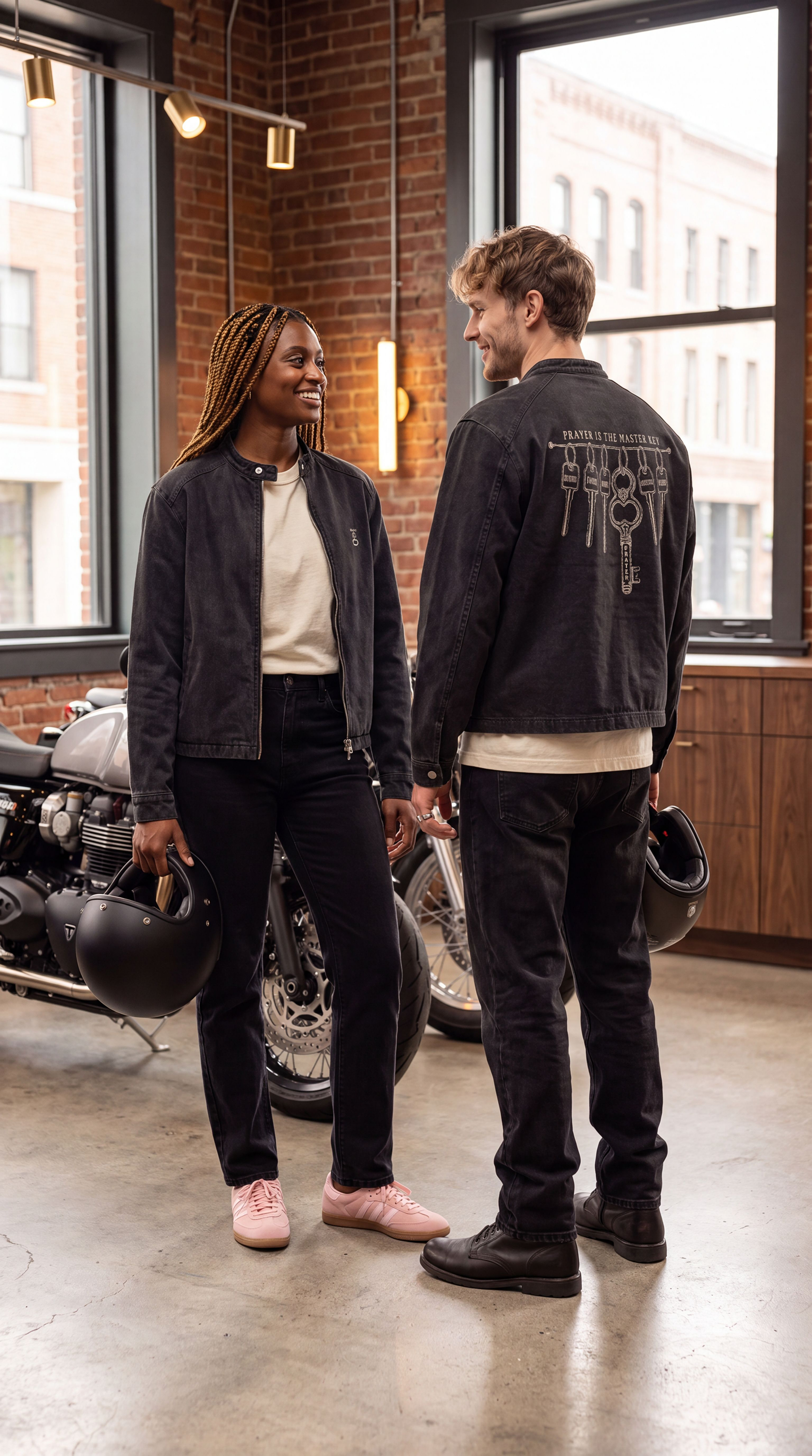 Master Key Vintage Washed Denim Jacket (Unisex)