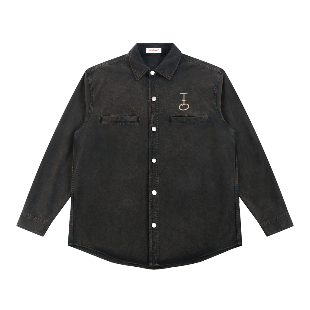 In His Hands Denim Shirt (Heavyweight / Unisex)