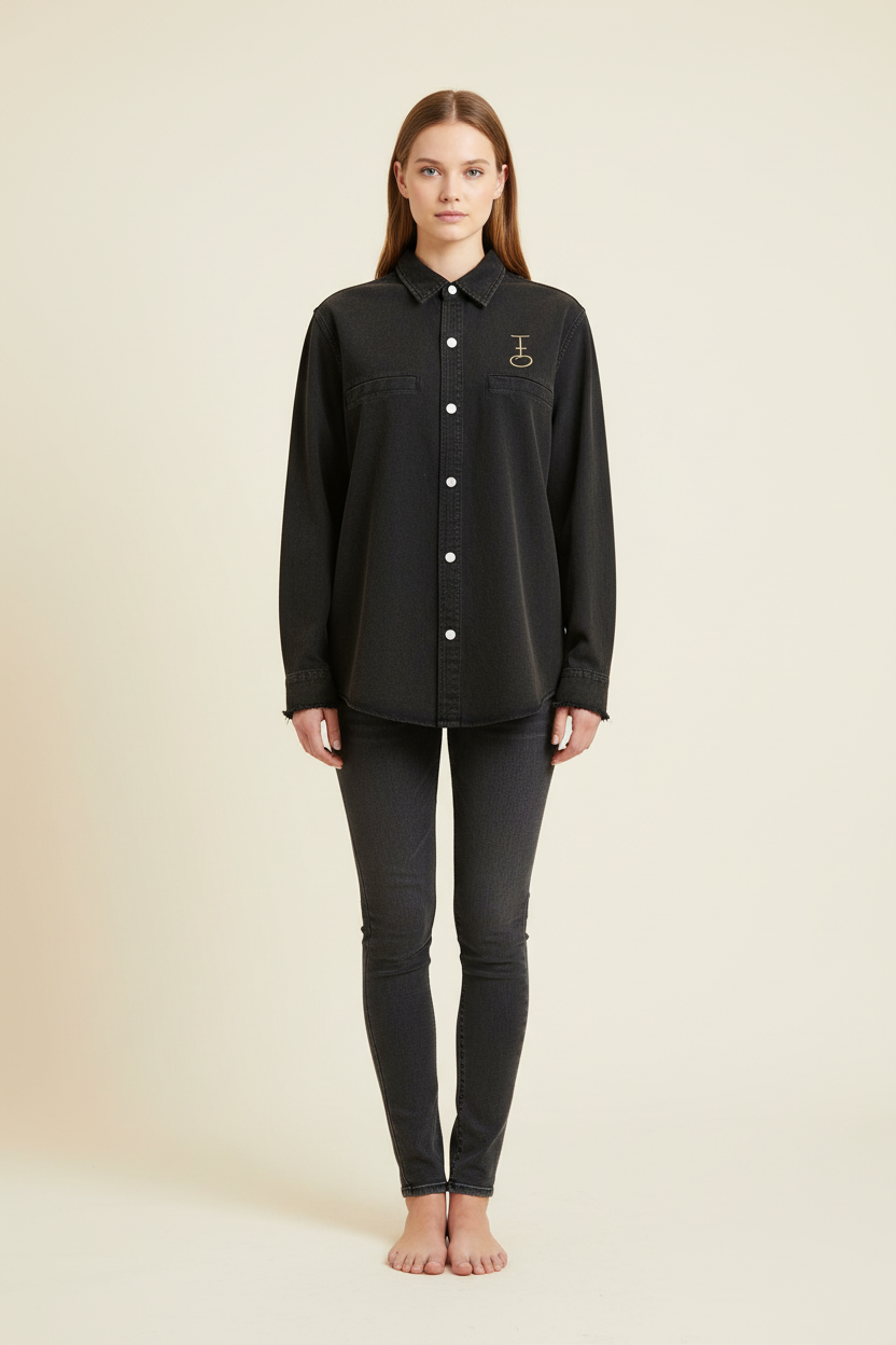 In His Hands Denim Shirt (Heavyweight / Unisex)