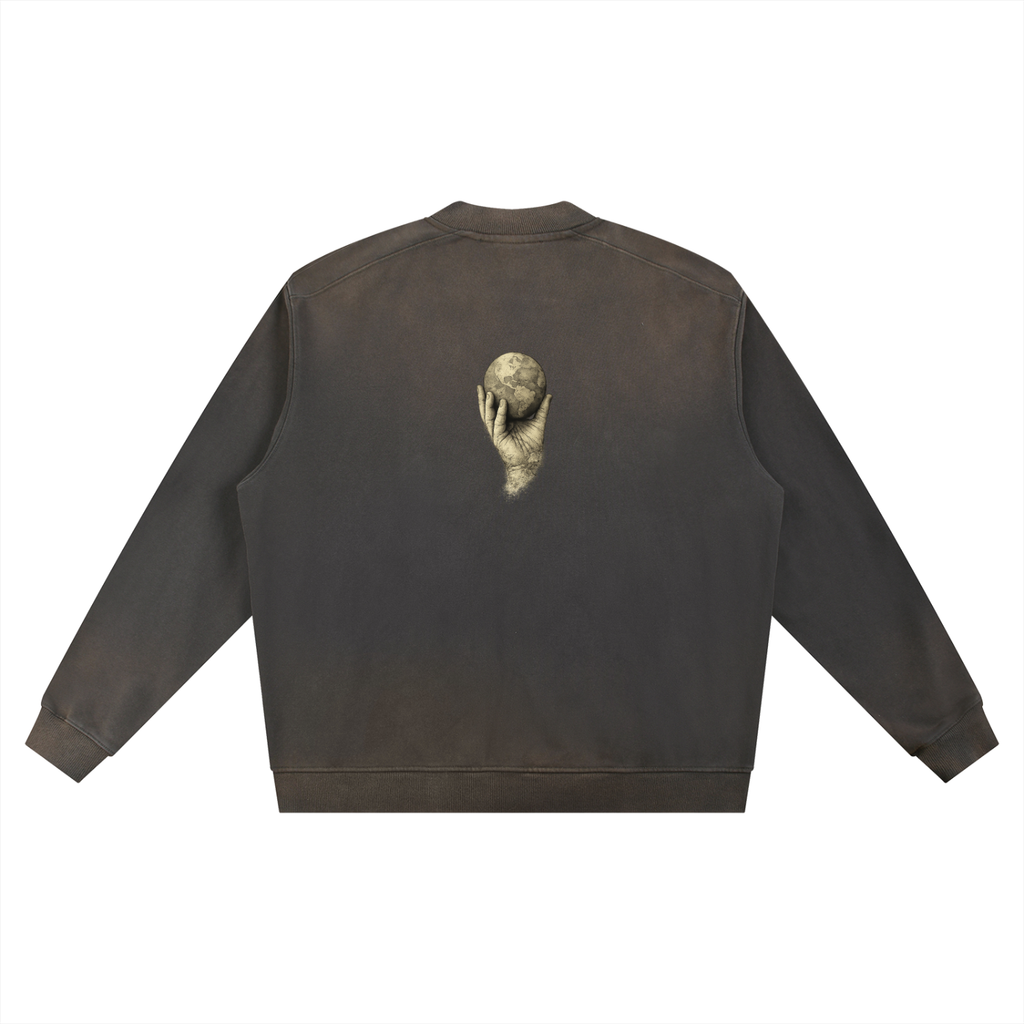 In His Hands Sun Fade Baseball Jacket (Heavyweight / Unisex)
