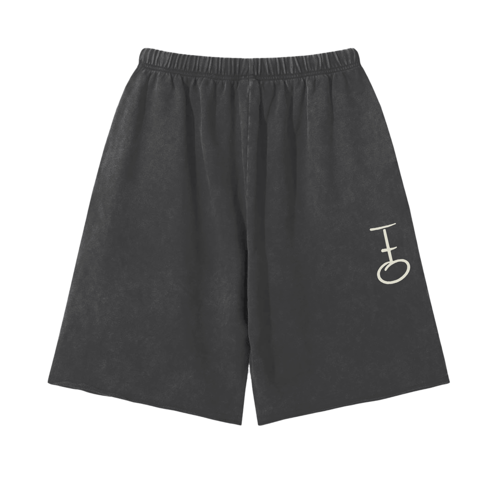 Daily Snow Raw Hem Shorts (Unisex)