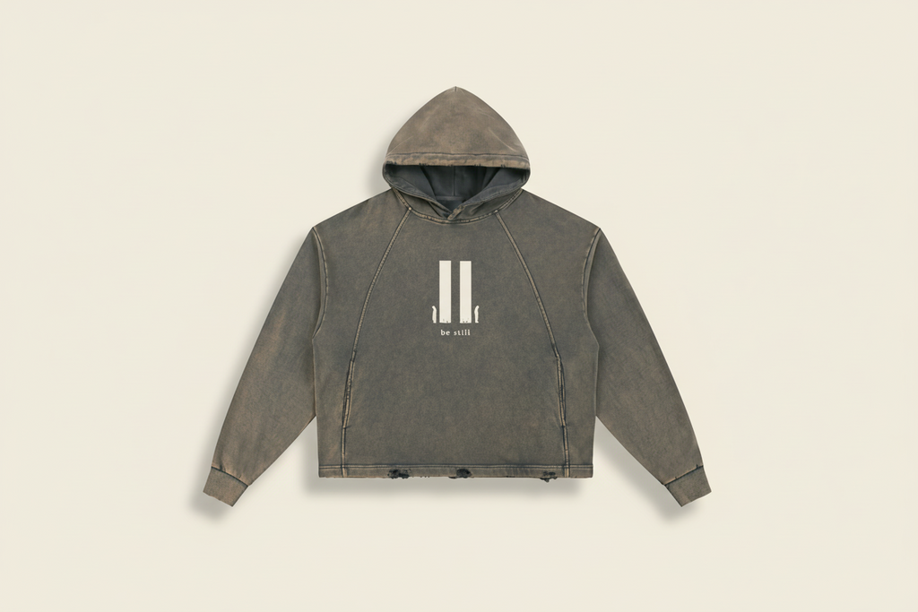 Be Still Frayed Hem Hoodie (Unisex)