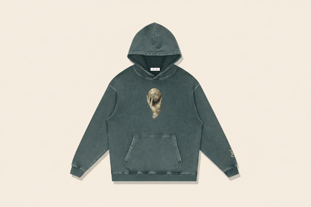 In His Hands Snow Hoodie (Oversized / Unisex)