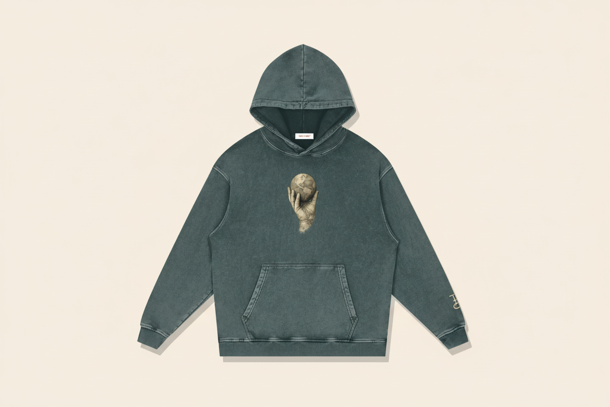 In His Hands Snow Hoodie (Oversized / Unisex)