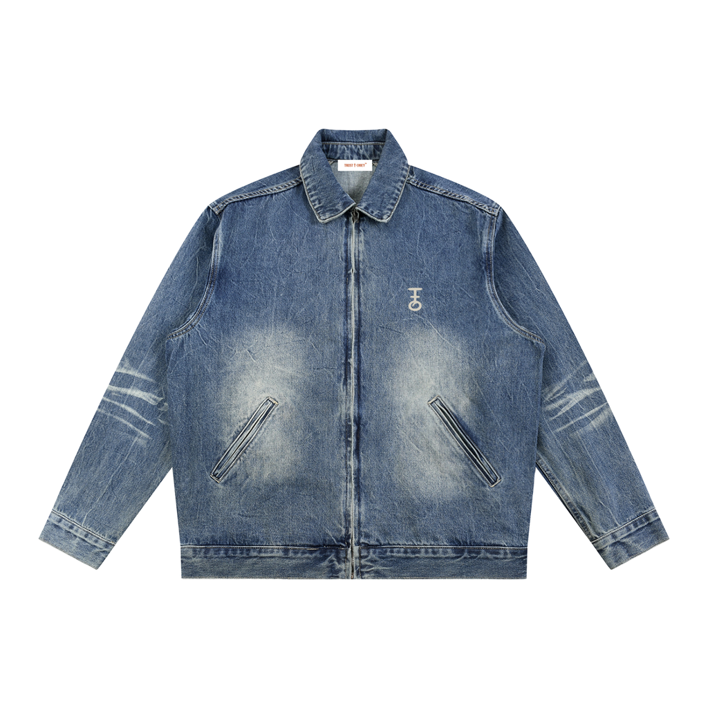 Prayer Is The Master Key Vintage Wash Denim Jacket (Unisex)