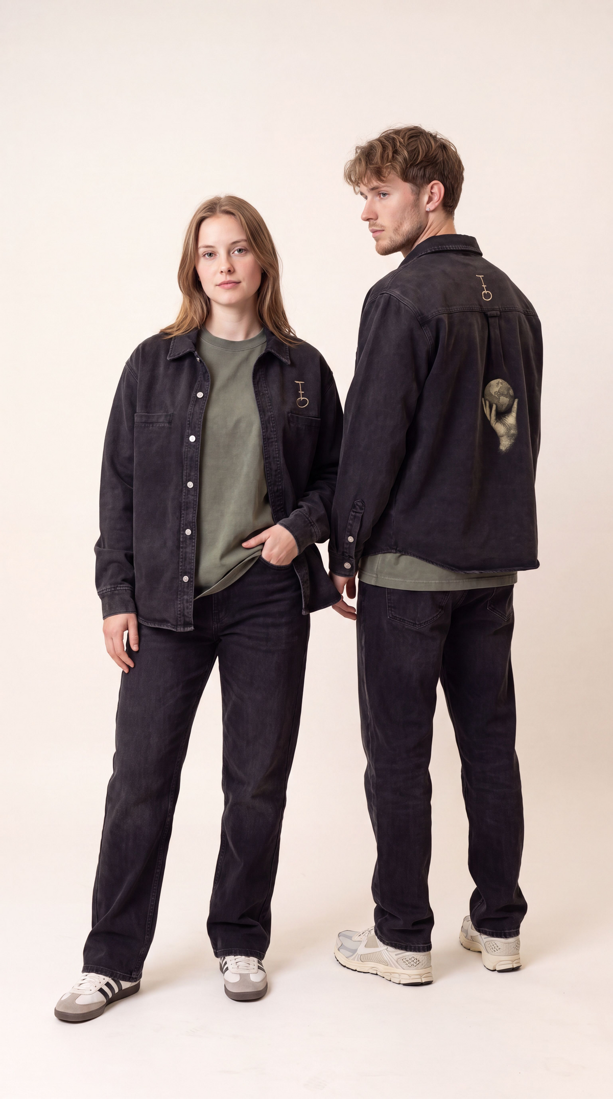 In His Hands Denim Shirt (Heavyweight / Unisex)
