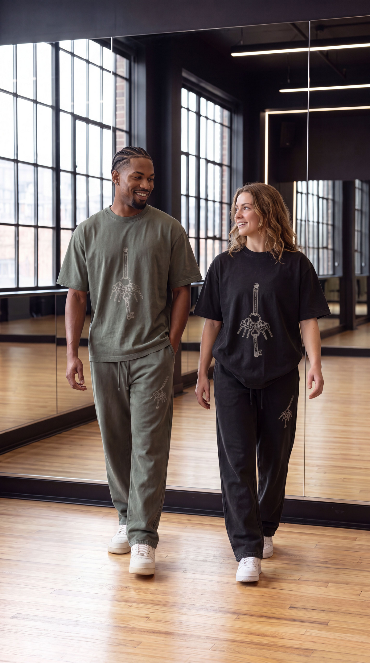 Master Key Vintage Wash Loose Sweatpants (Unisex|Oversized)